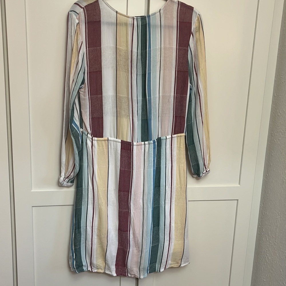 Rails Small Multicolored Linen-Like Dress. Red, B… - image 4